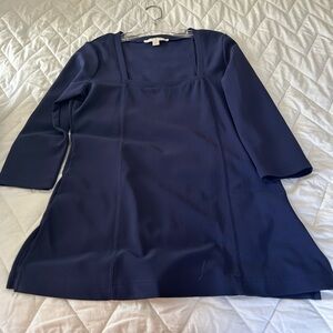 Boston Proper Navy Blue Tunic Top